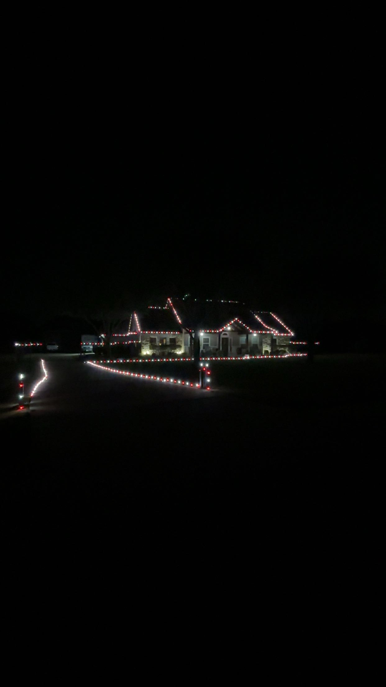 Full property holiday lighting with driveway lights